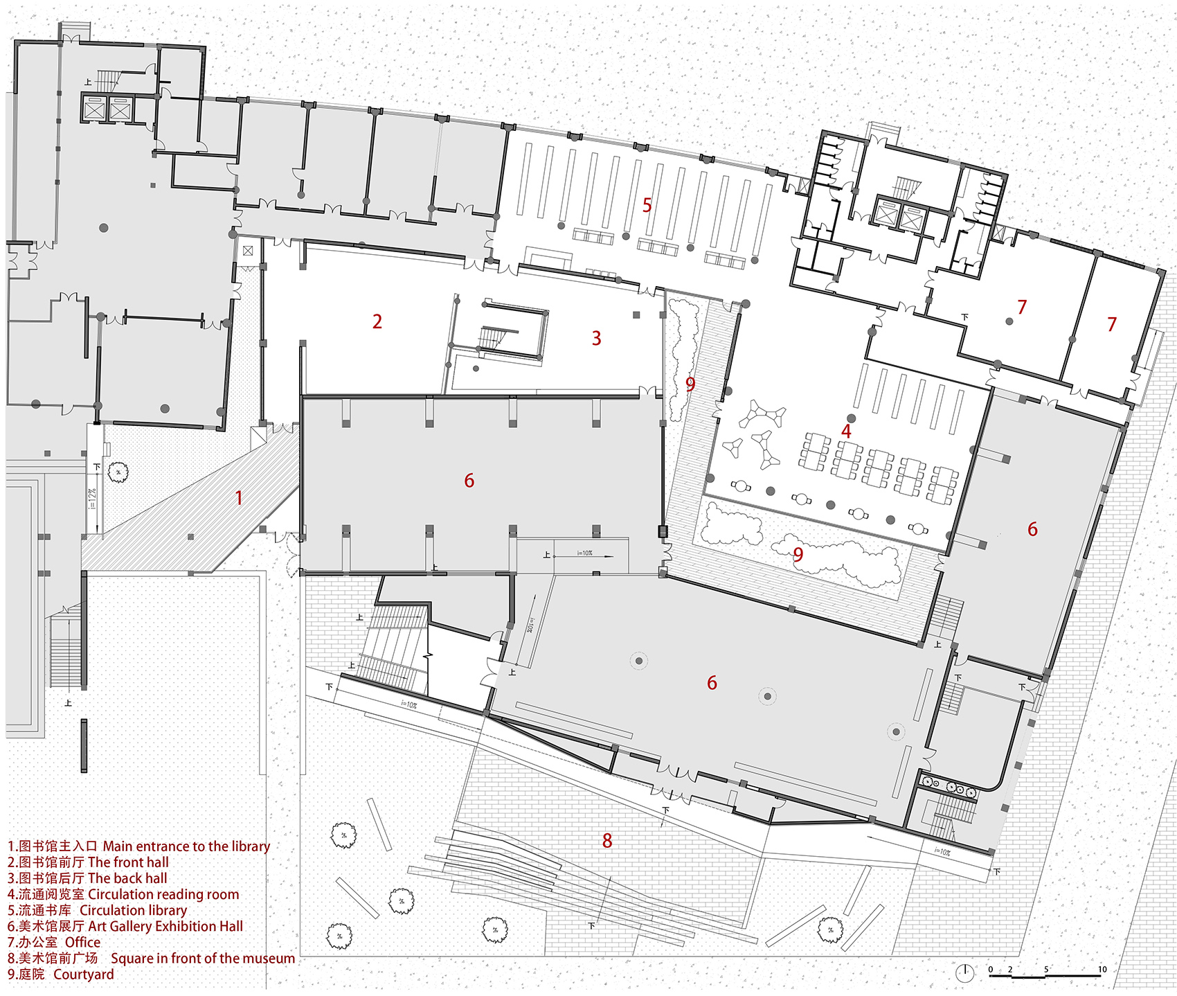 建筑案例欣赏——图书馆——中央美术学院燕郊校区图书馆改造