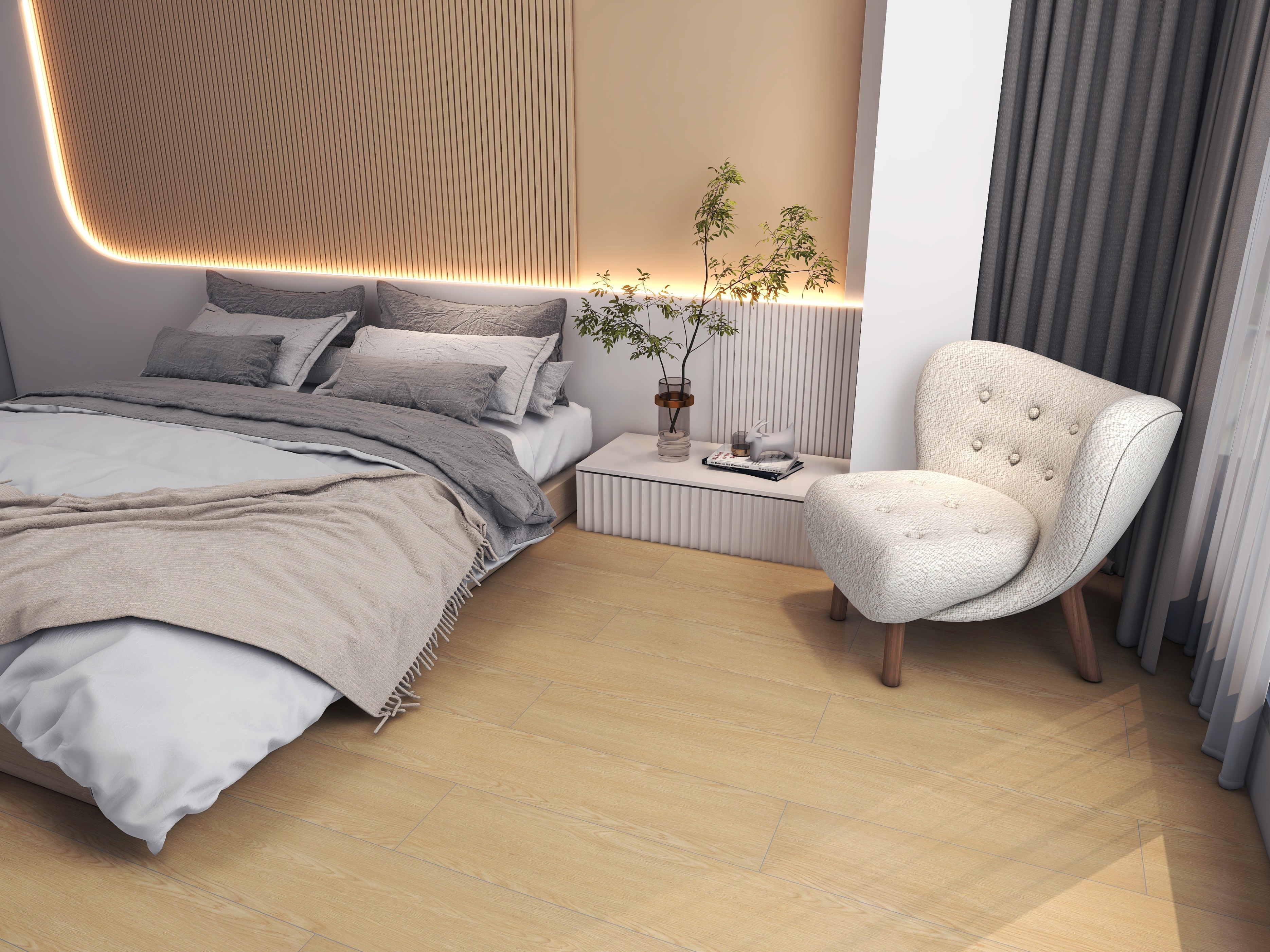 卧室铺啥颜色的地板好搭配(卧室木地板怎么选？这4种颜色搭配，让你的卧室更有格调)