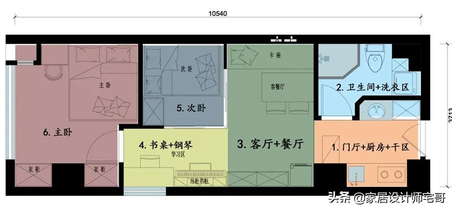 北京38岁妈妈和女儿的家：35㎡打造2居室，装修不豪华，但很舒服