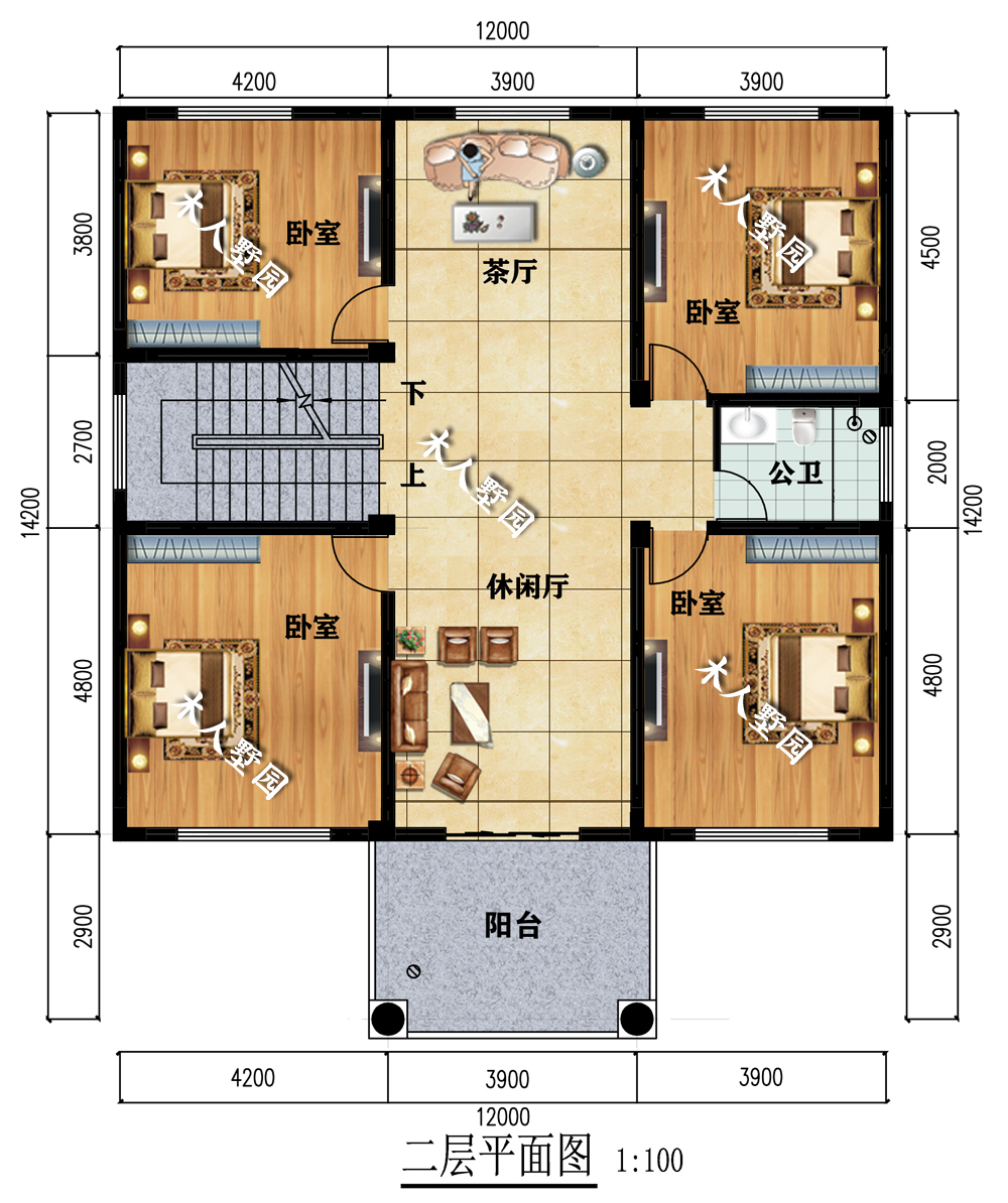 2米平顶三层别墅,外观立体有质感,40万就能盖好毛坯