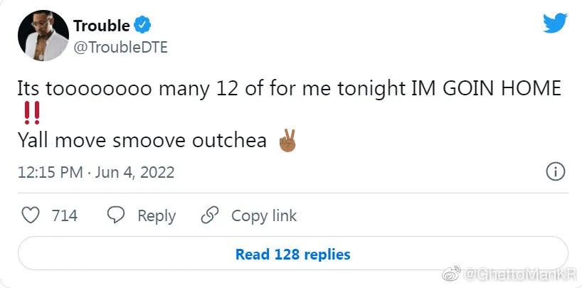 【说唱歌手 Trouble 因枪击去世，享年三十五岁】