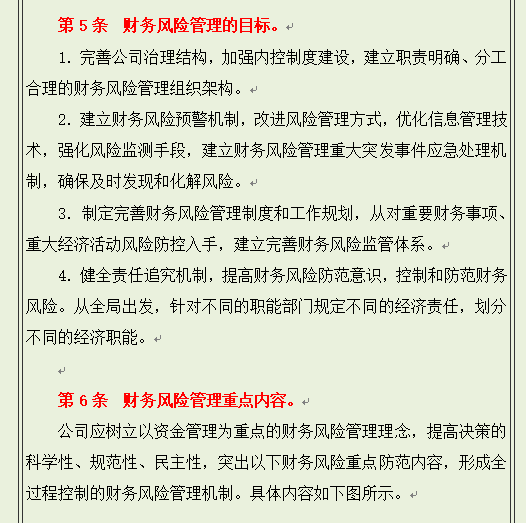 财务风险控制管理，从基本原则到管理监督与评估，可直接套用