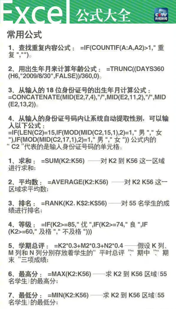 为什么要学习Excel公式