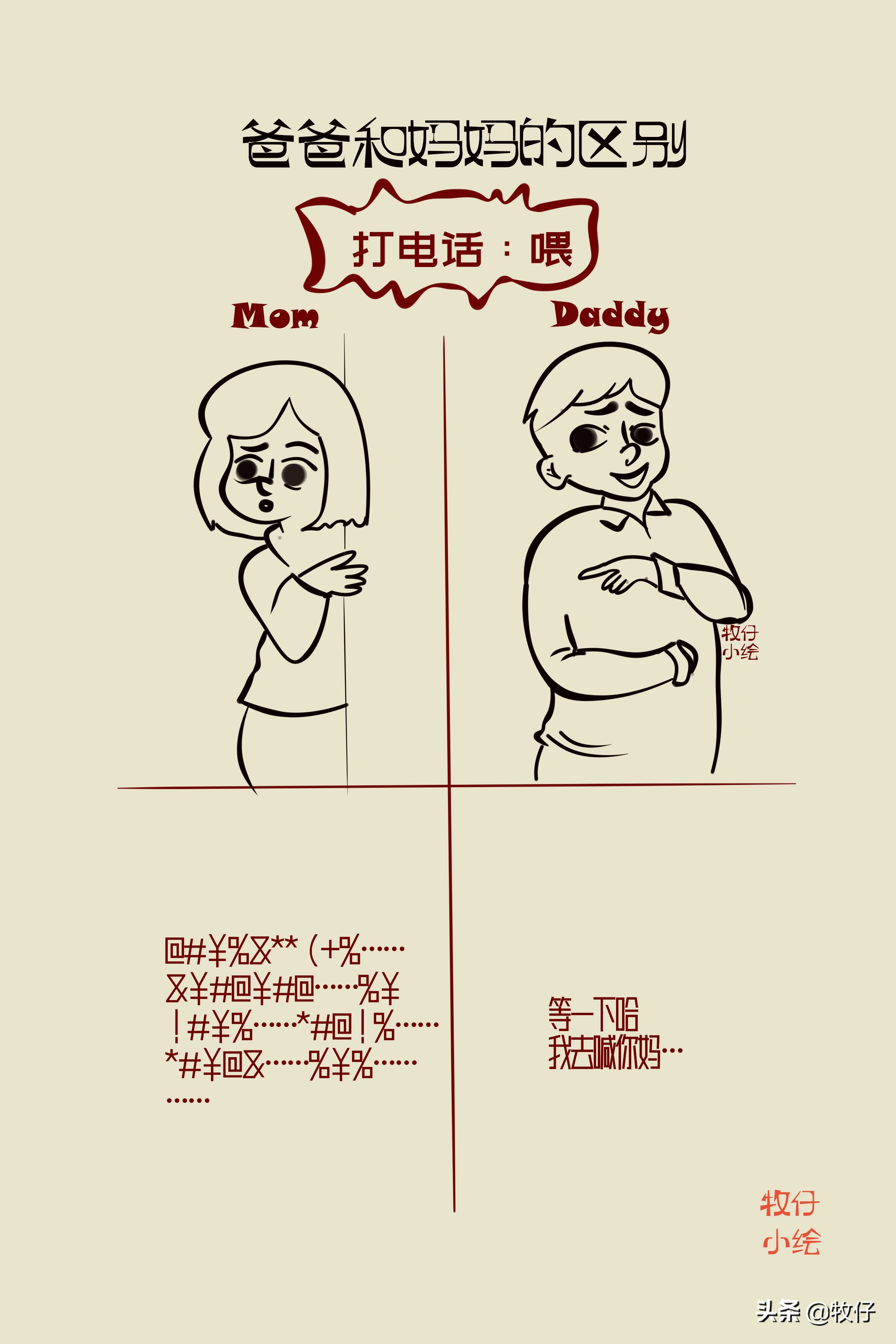 爸爸和妈妈的区别是什么