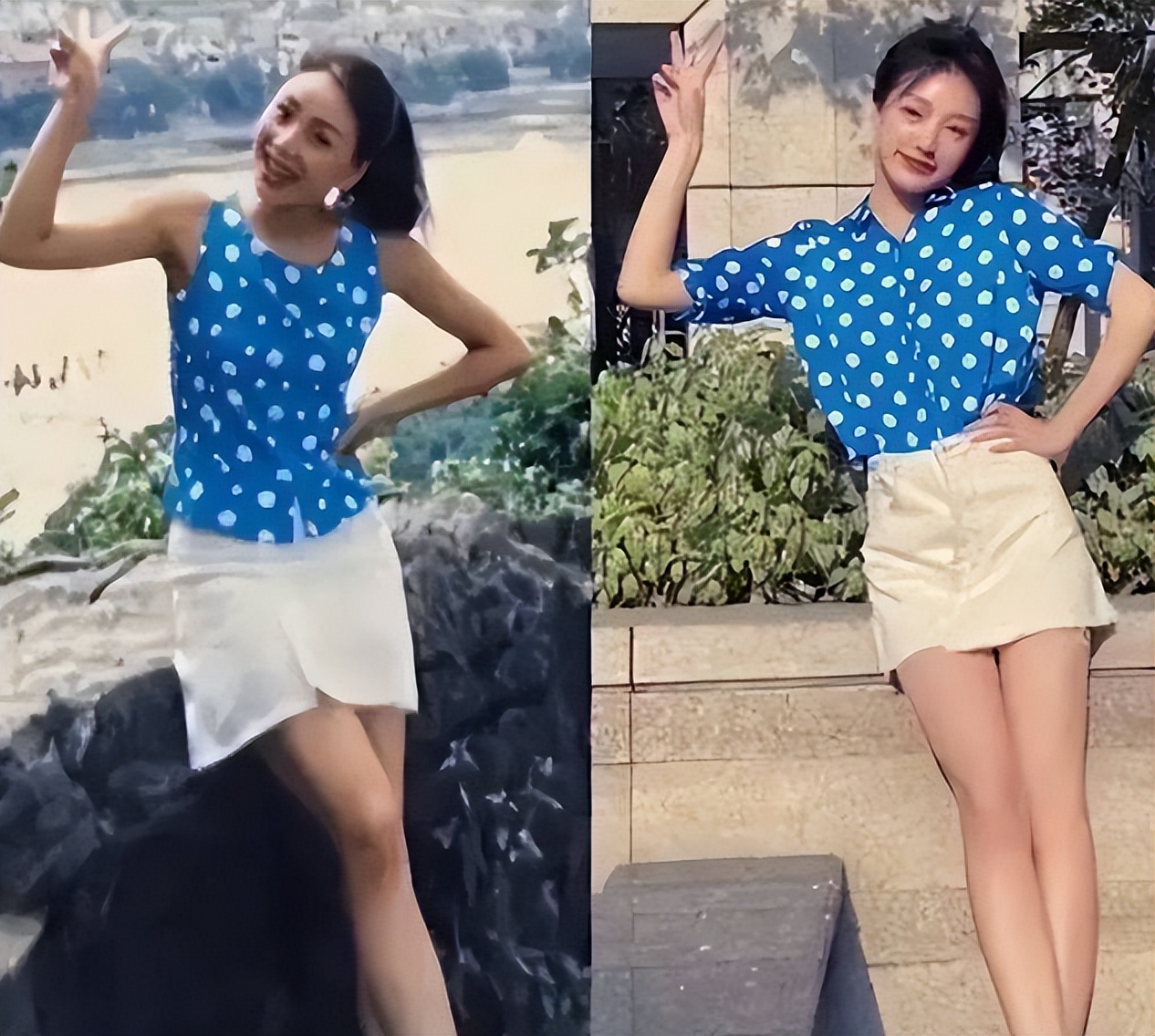 河南一女大学生晒母女照，女儿完败妈妈，果然没有对比就没有伤害