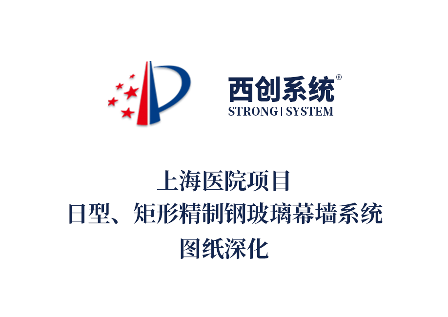 上海醫(yī)院項(xiàng)目日型、矩形精制鋼玻璃幕墻系統(tǒng)圖紙深化 - 西創(chuàng)系統(tǒng)(圖2)