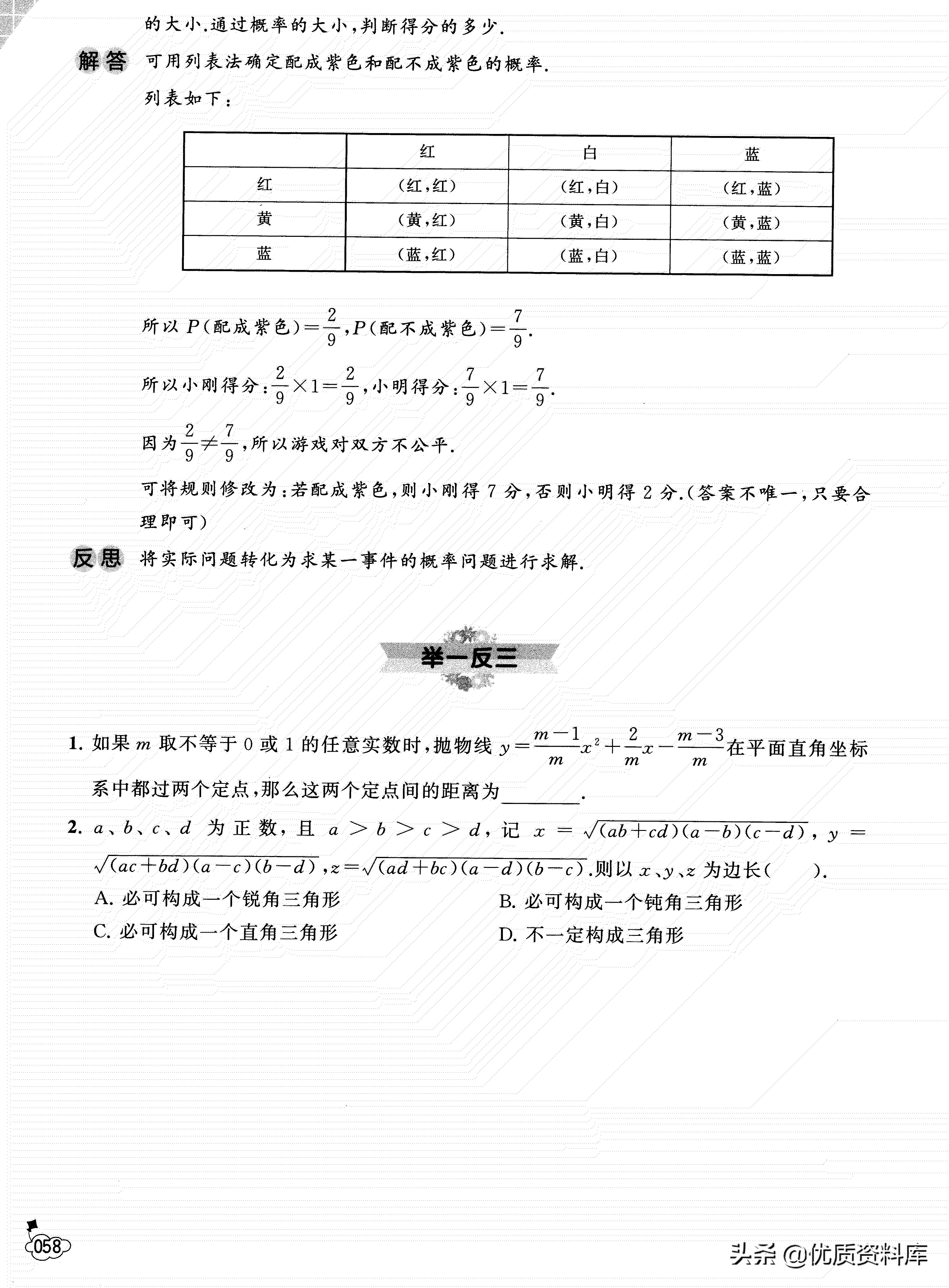 初中四大解题思想——转化思想