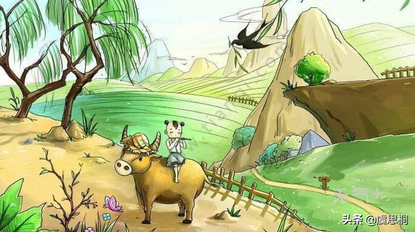 南宋诗人雷震七言绝句《村晚》