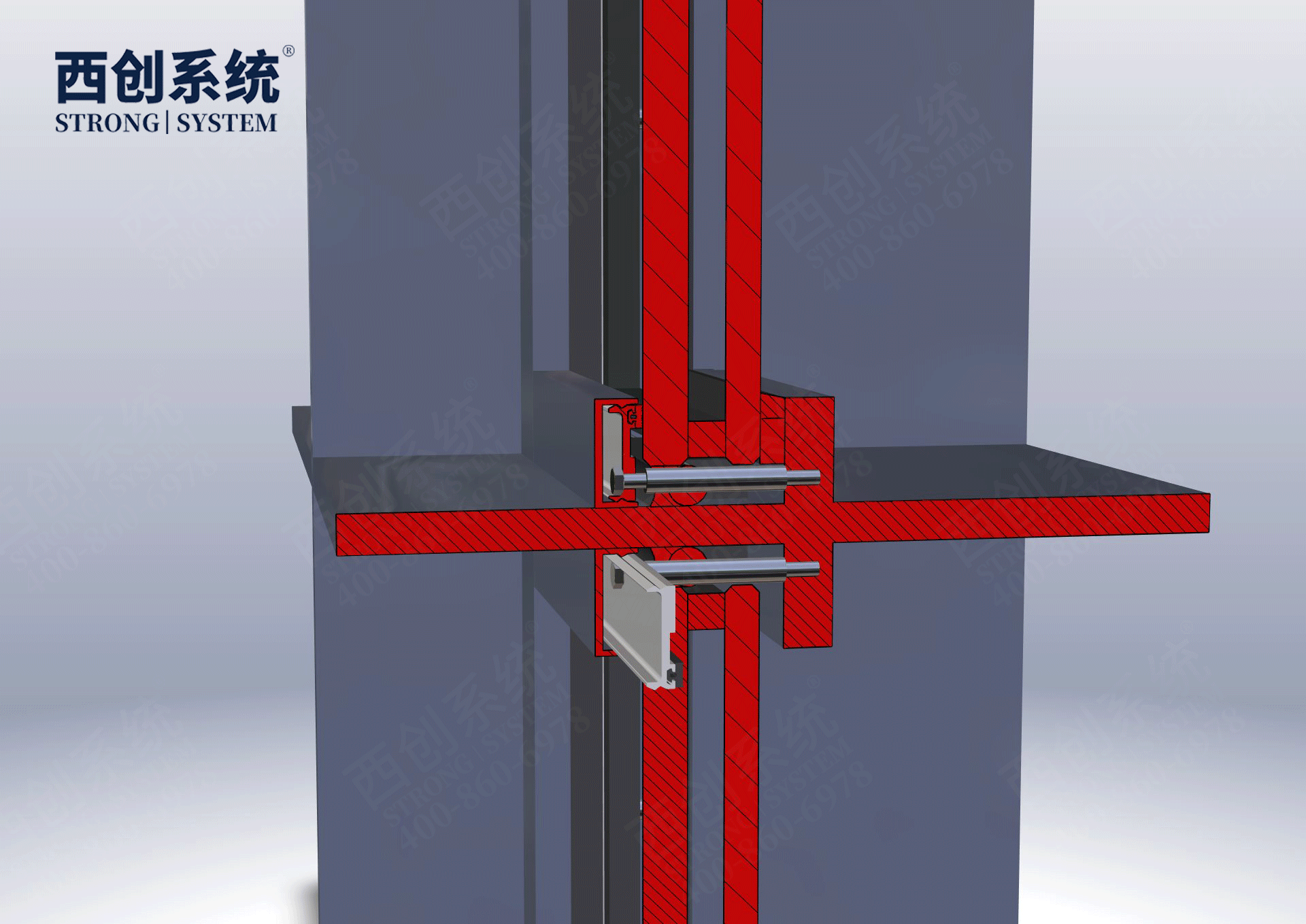 西創(chuàng)系統(tǒng)隱式十字精制鋼幕墻系統(tǒng)實際應(yīng)用效果(圖7)