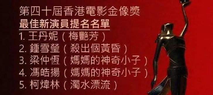 金像奖曝光影帝后造型照，吴君如秀美背，内地选秀冠军与巩俐并肩