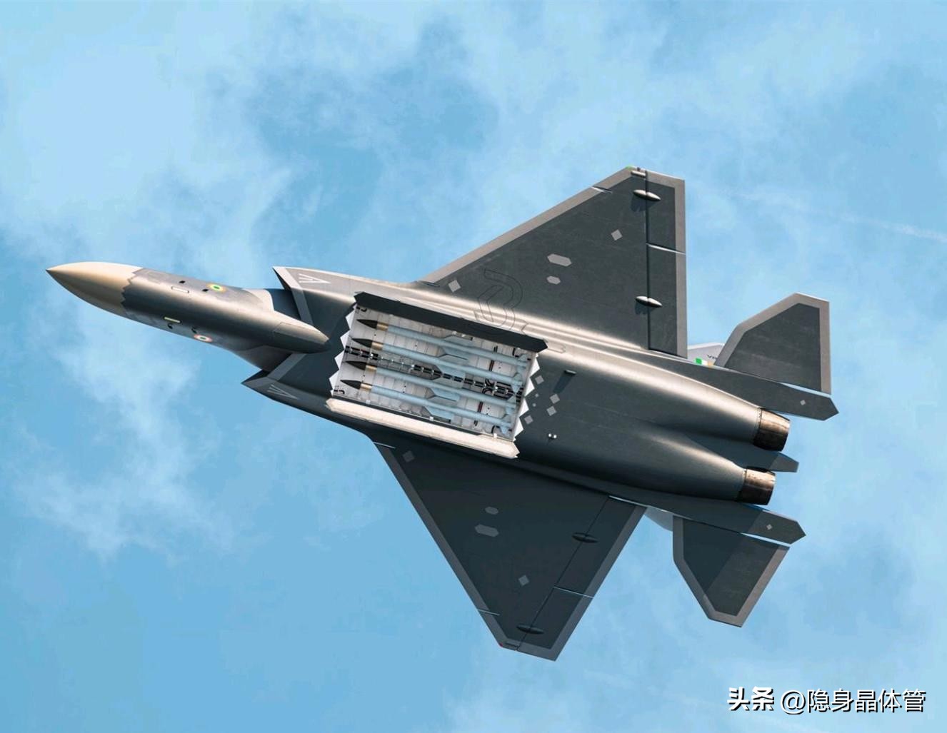 印度五代机功力大涨，已在PPT上开弹舱，平尾设计为何如此离谱？