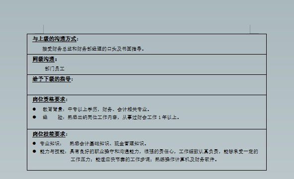 财务部全套岗位说明书，从出纳到总监应有尽有，助你捋清财务工作