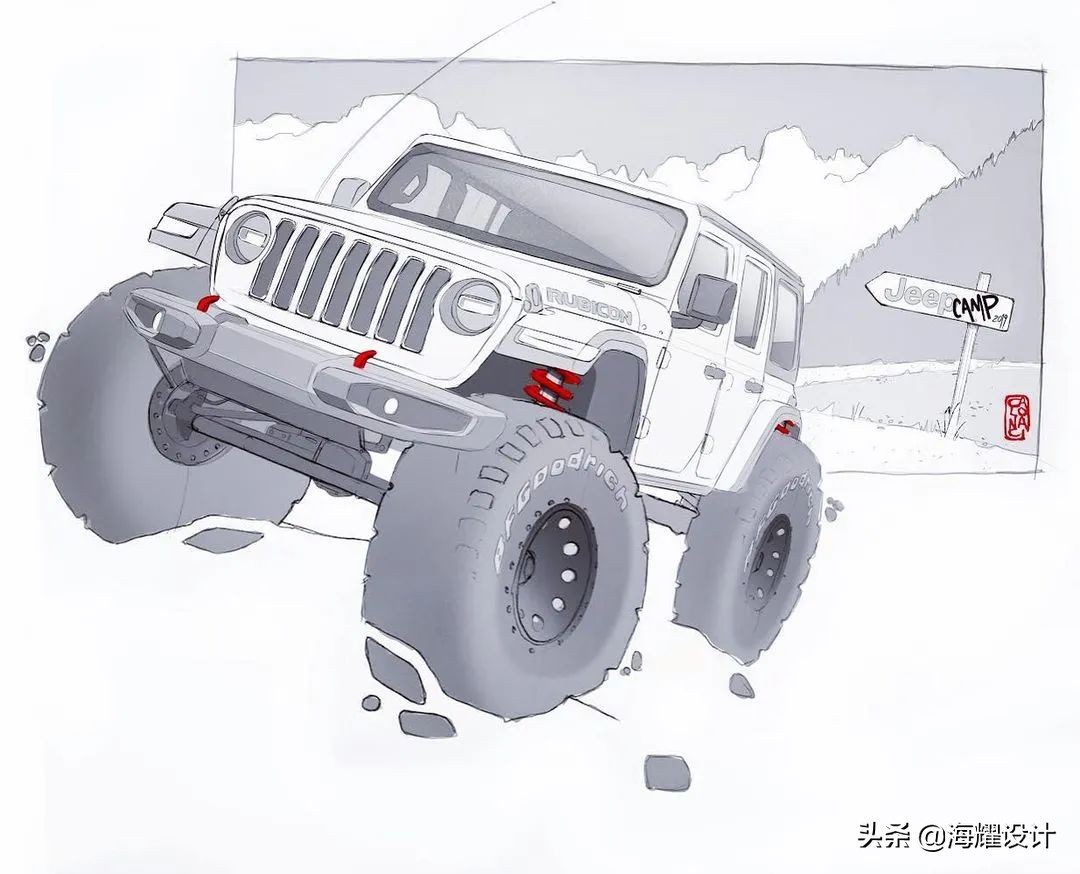 高能sketch篇 ‖ JEEP设计主管Daniele Calonaci手绘作品集