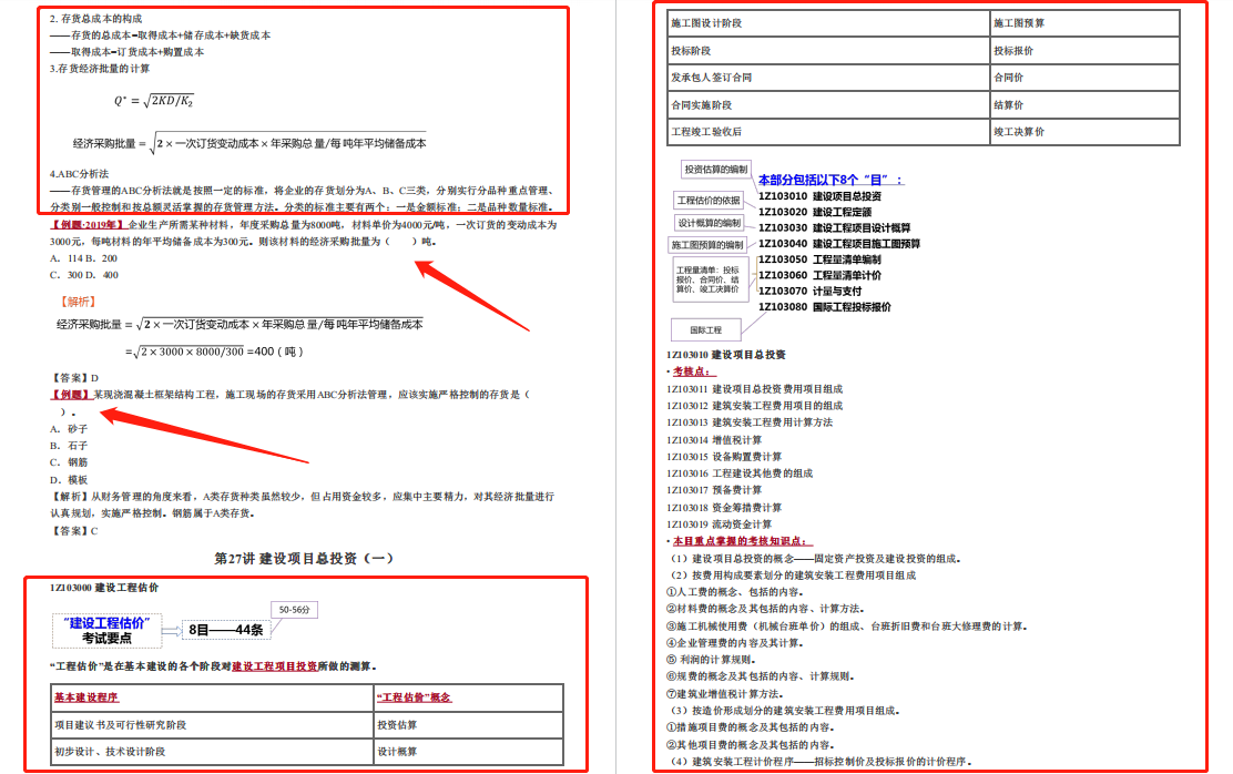 今年一建经济考点跑不出这185页总结！直击考纲，18天冲刺85分