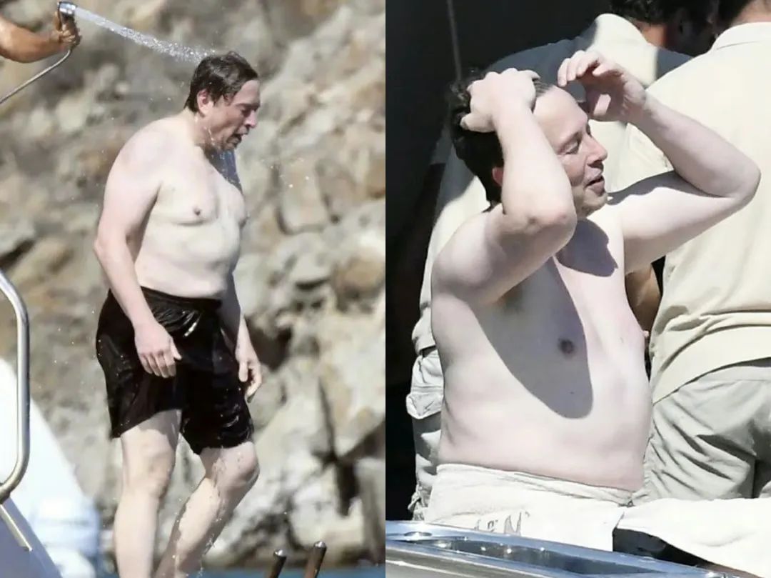 马斯克冷白皮大肚腩辣眼睛！嘲比尔盖茨身材不好的他，原来是垫底