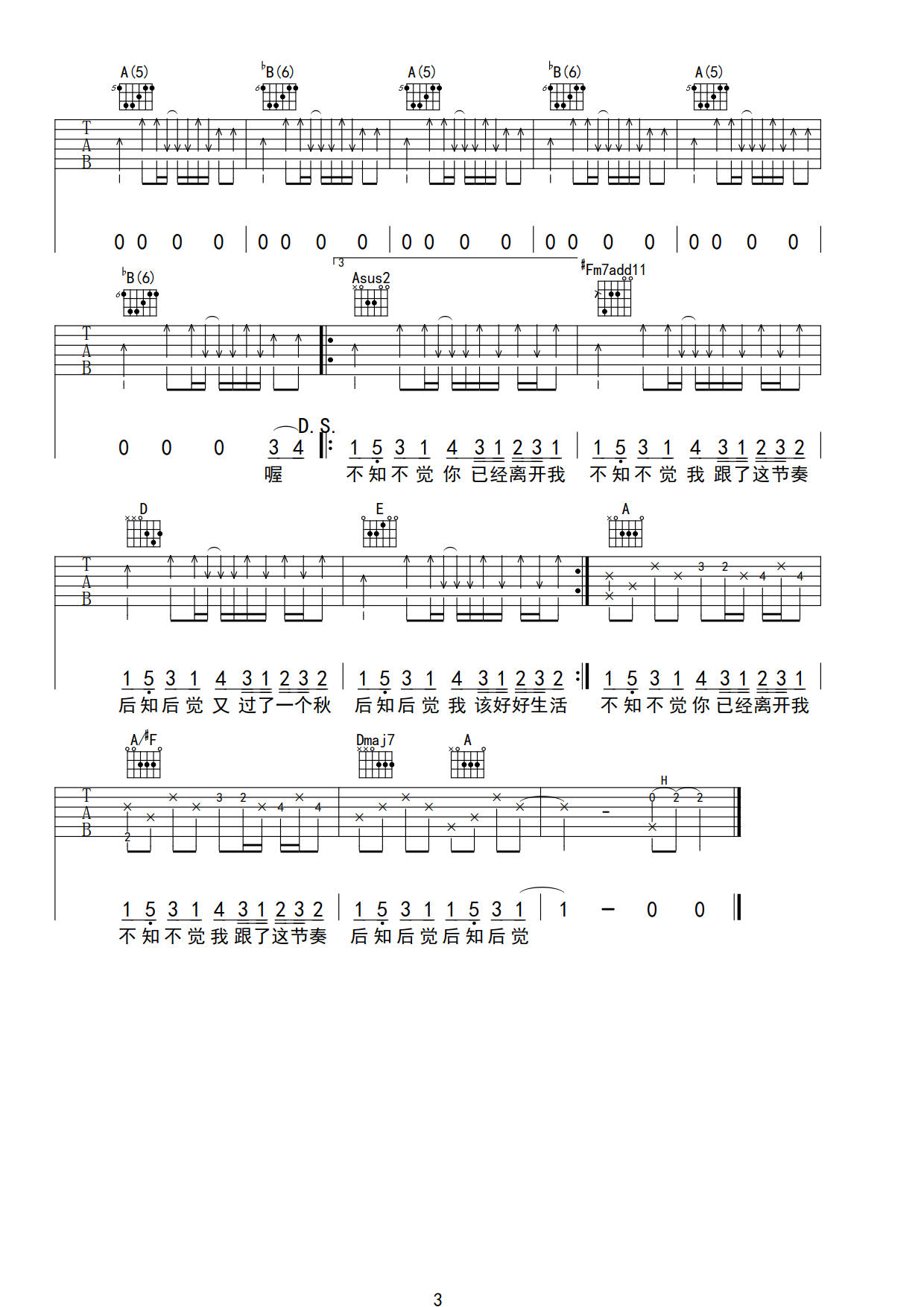 周杰伦《龙卷风》吉他谱分享