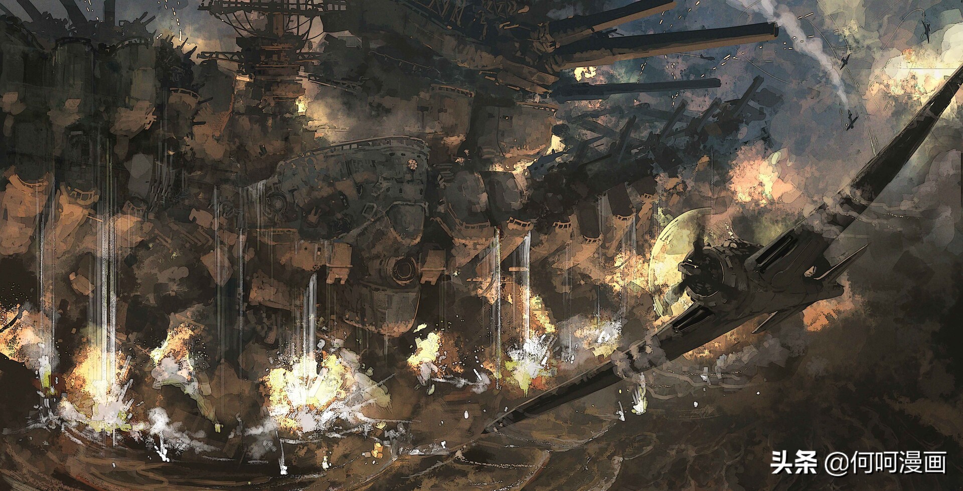 非常棒的一组“战争场景”插画作品！有身临其境的现场感