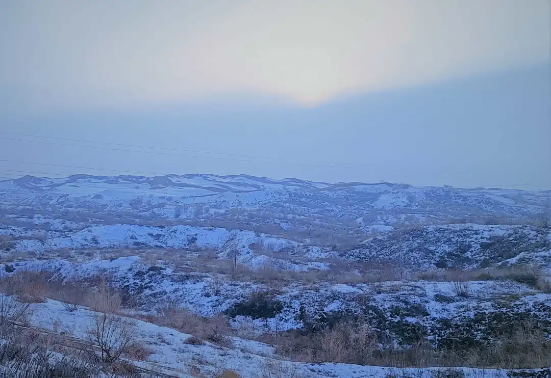 库布其大雪封沙，天降福报