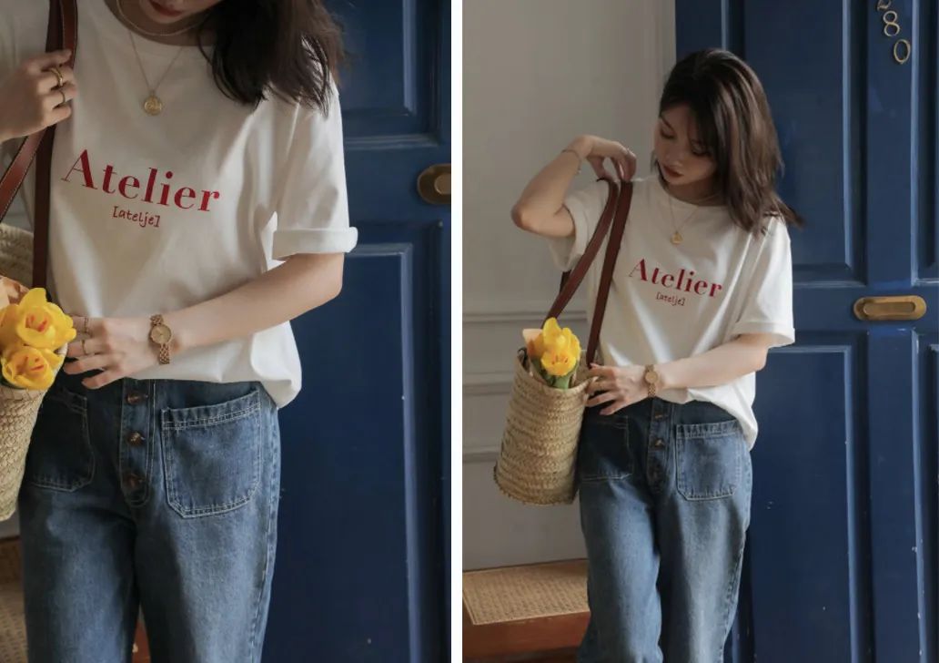 张子枫倪妮白百何这样穿T恤太好看了！|25款高颜值平价T恤get