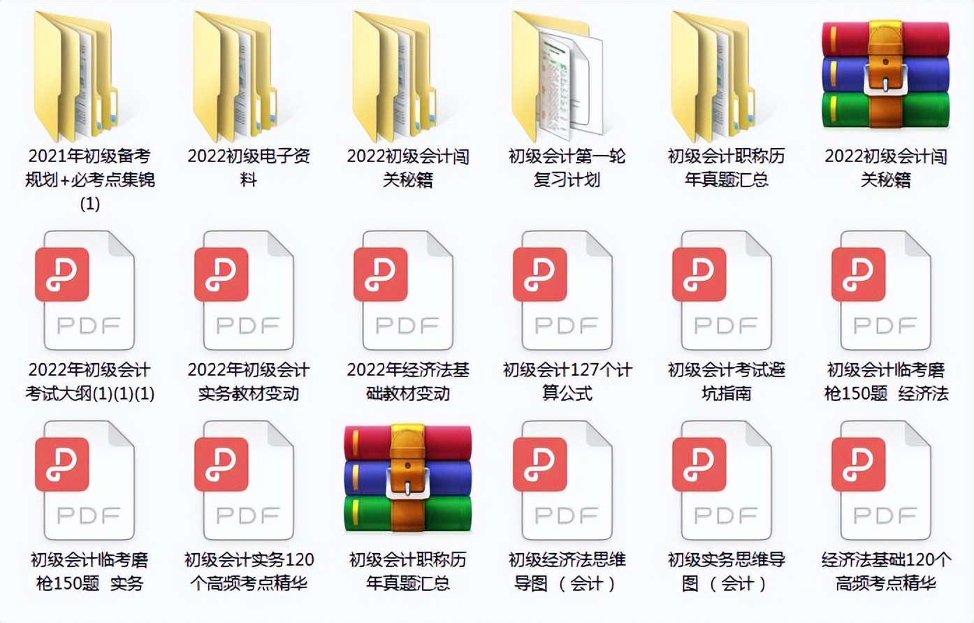 2022初级会计备考：经济法基础+会计实务最后10套卷，附高频考点