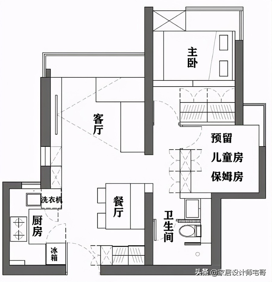 第一次见香港45㎡的房子，居然有2室2厅，全屋都是收纳柜，晒晒