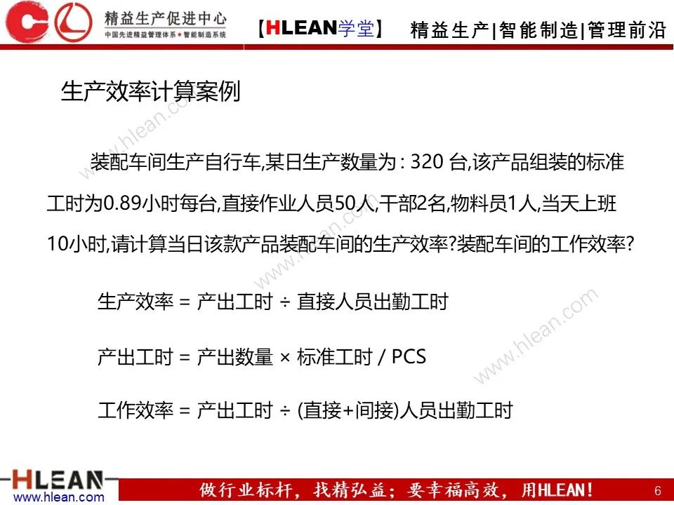 「精益學堂」生產效率的構成及提升