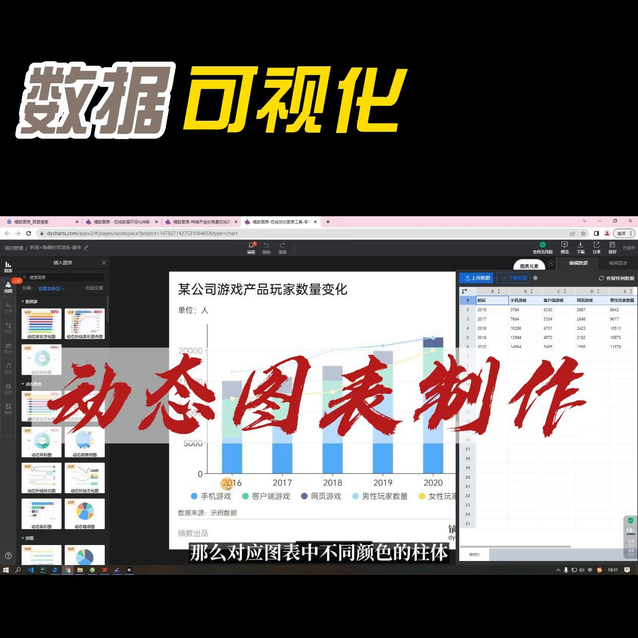 如何做数据可视化动态图表(数据可视化动态图表制作)