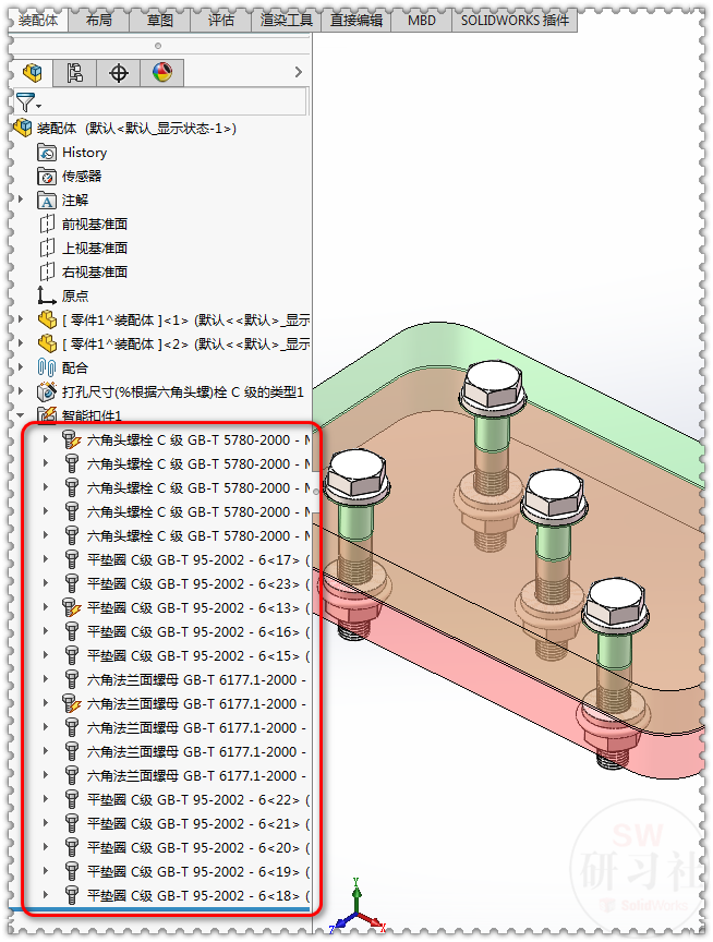 SolidWorks装配体中Toolbox标准件怎么变中文名字