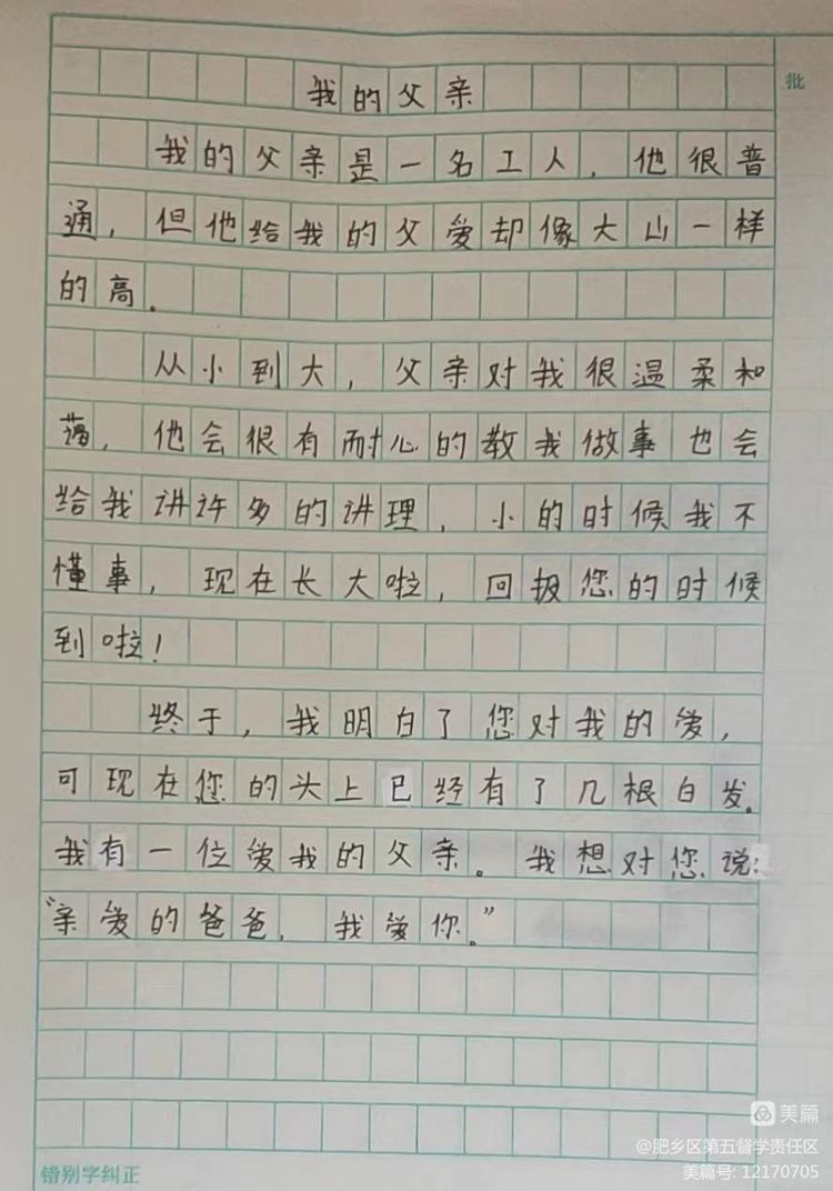 肥乡区辛安镇中心校孟张庄小学父亲节活动(图8)