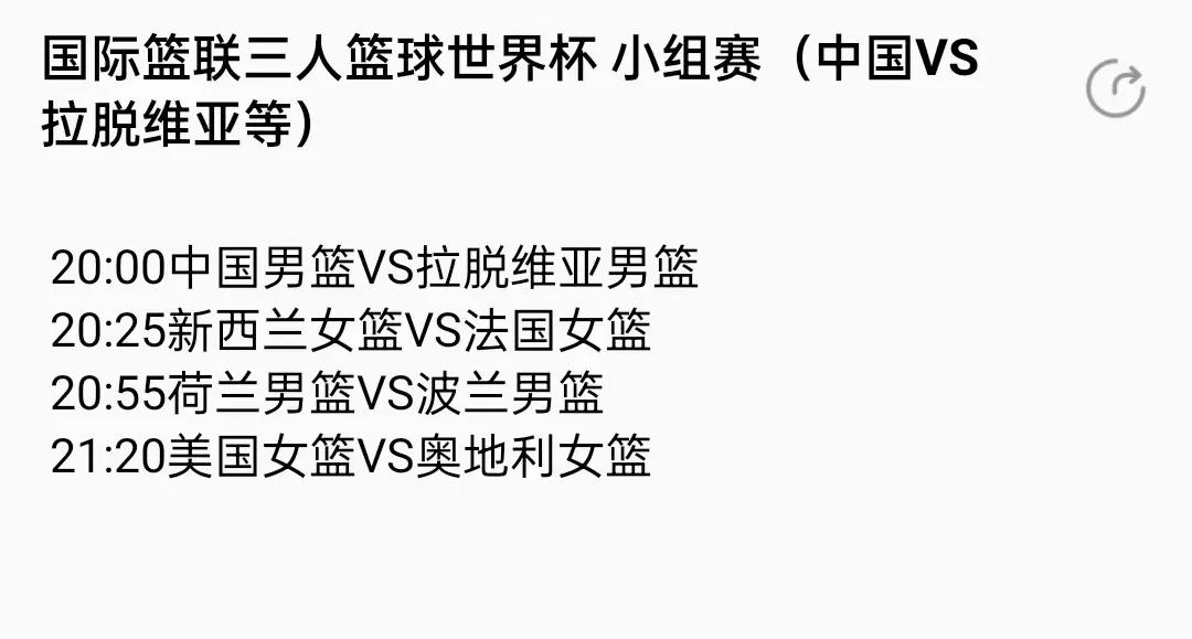 今晚世界杯有中国吗(CCTV5今日直播：三对三篮球世界杯-男子小组赛(中国-拉脱维亚)等)