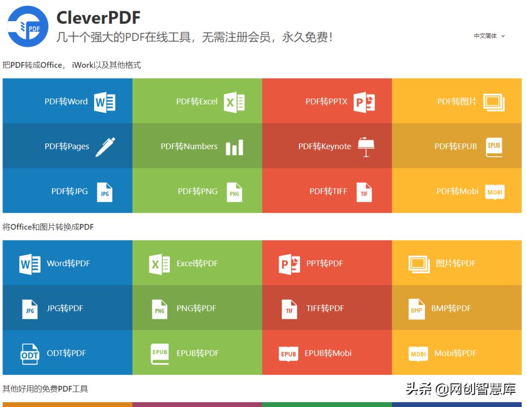 44个功能强大的在线PDF转换器和工具，无需注册，永久免费