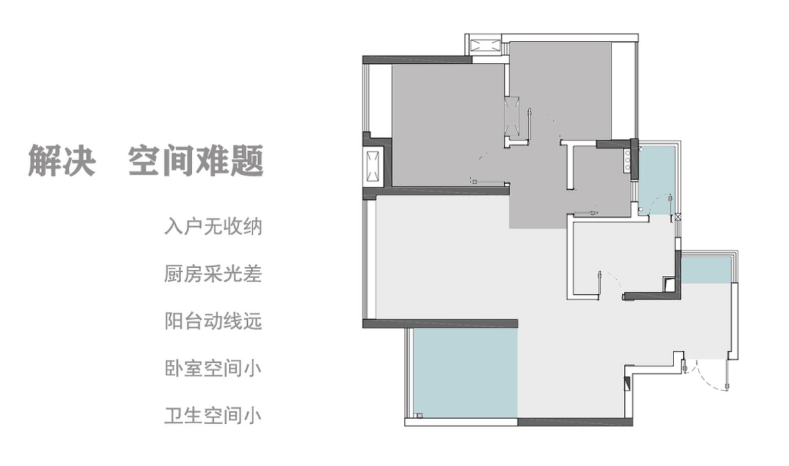 三代同堂客厅隔小卧室装修方案