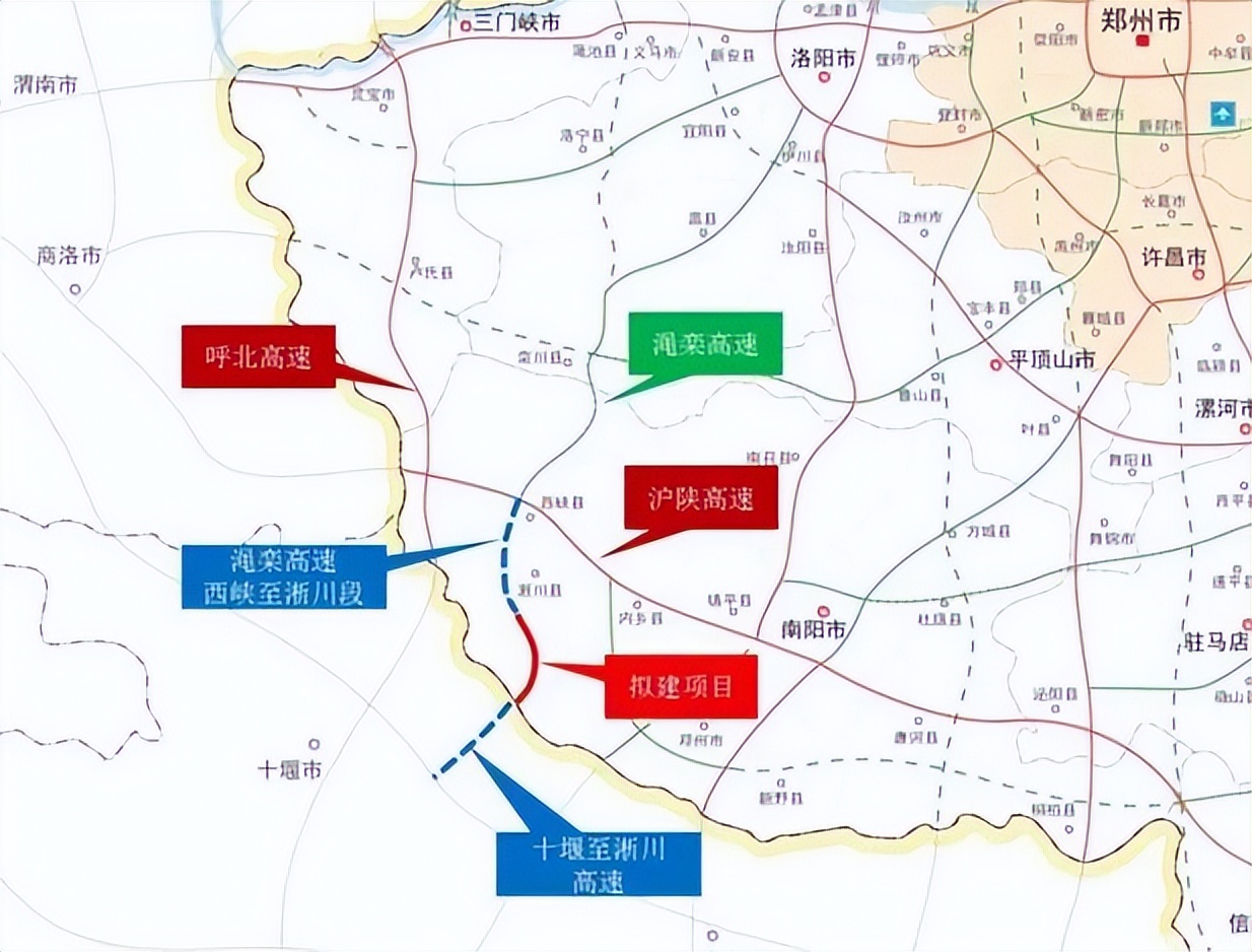 渑淅高速公路淅川至豫鄂省界段线路起于马蹬镇岭东村北侧,终于前营村