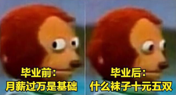 低于一万不去和月薪3千也行，学生毕业前后的变化，看后笑不活了