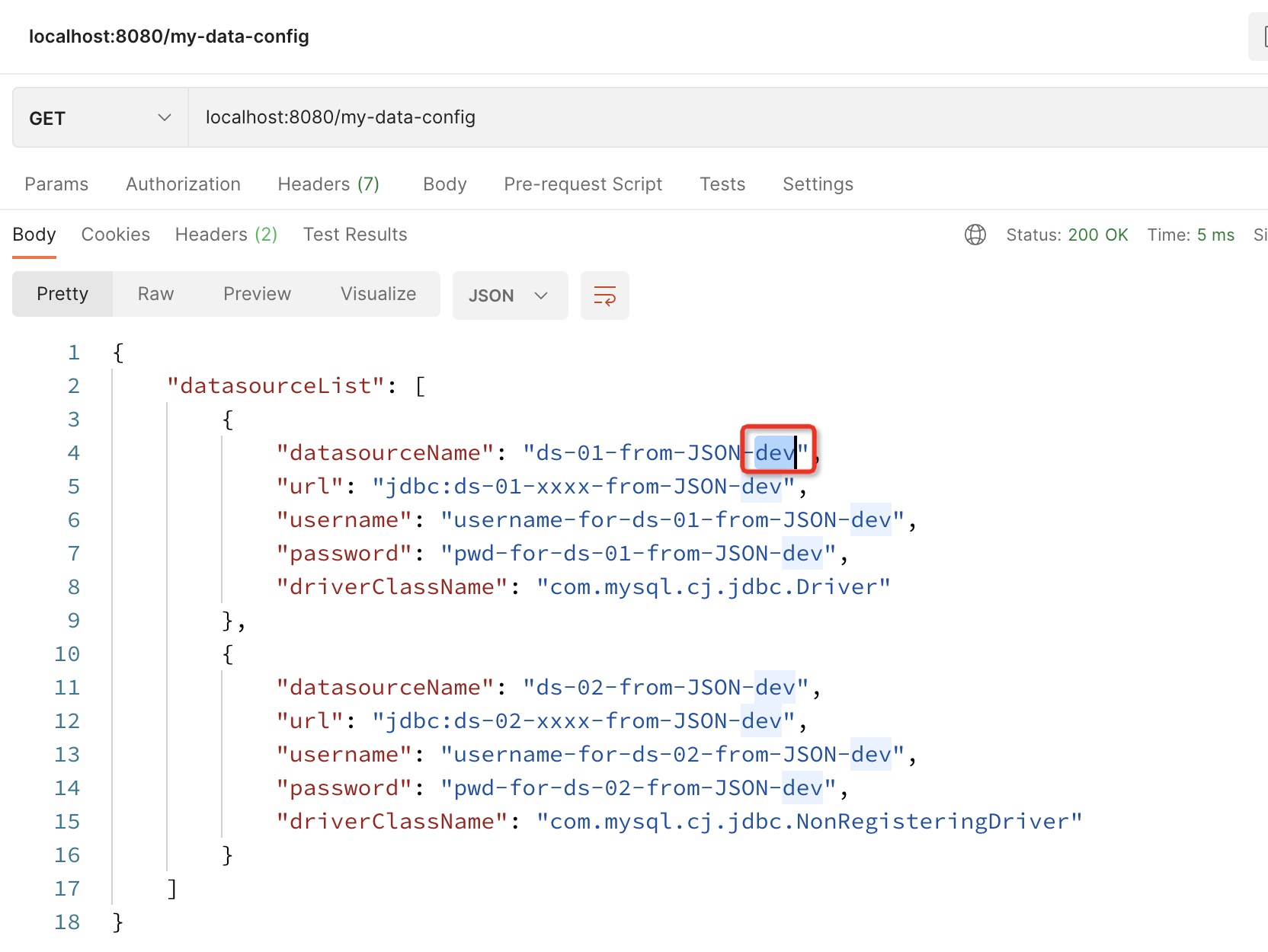 扩展SpringBoot配置文件：application.json
