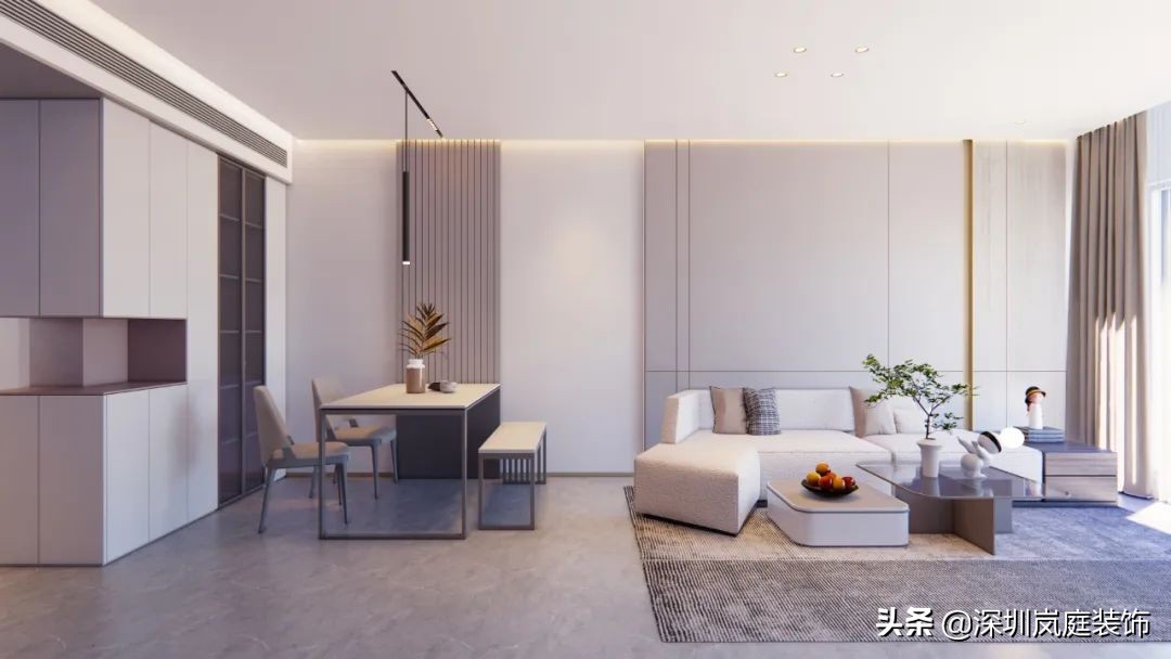 深圳装修丨福田·香莲阁E户型现代简约风，完美解决三代人需求