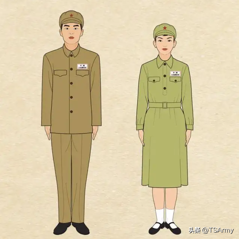 二,50式軍服49式軍服實際上算不上真正的制式軍裝,而是專為1949年開國