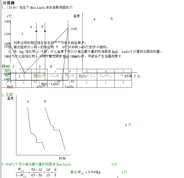 物理化学期末考试试题库 第1章--第6章