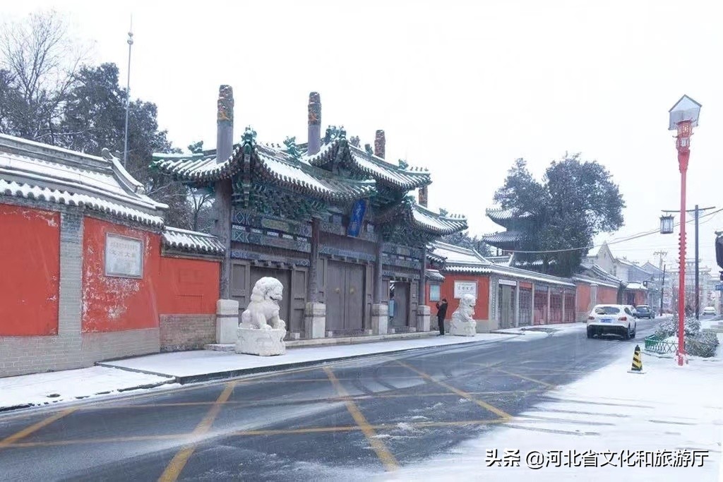河北定州：飞絮弥漫天地 古城美不胜收