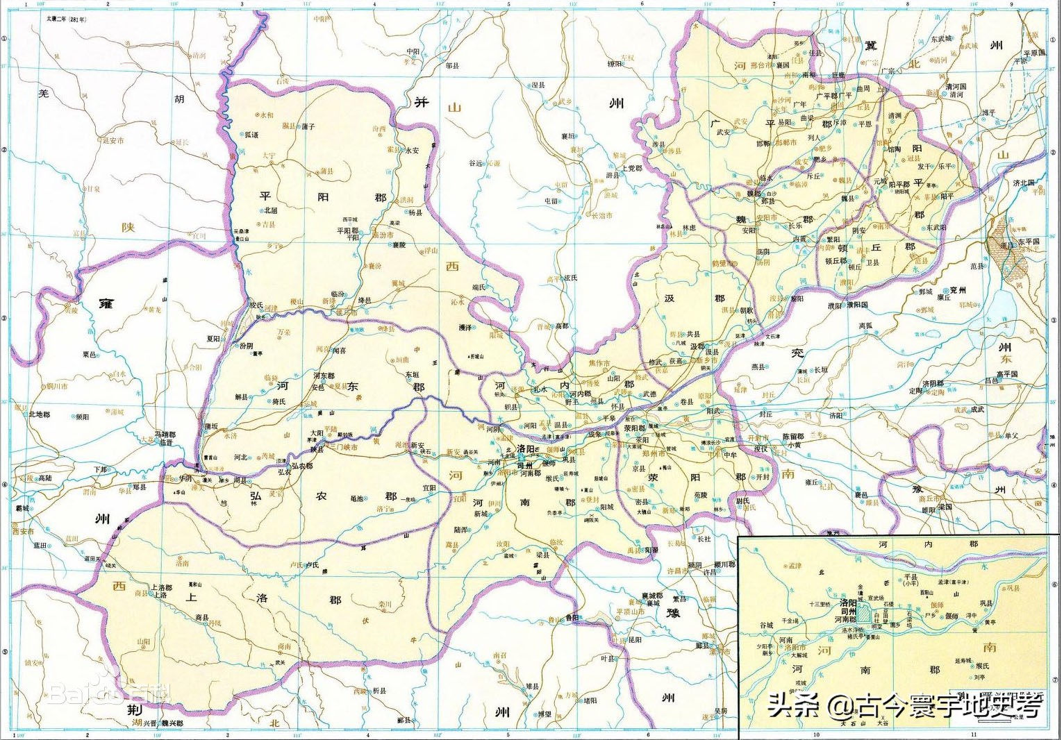 西晋地图(晋朝地方区划地图)