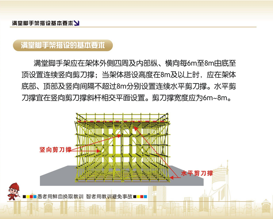 脚手架搭设的示例图解，看完没有学不会的