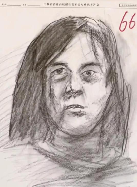 这真是灵魂画手！江苏美术联考低分试卷曝光，网友：66分是个坎
