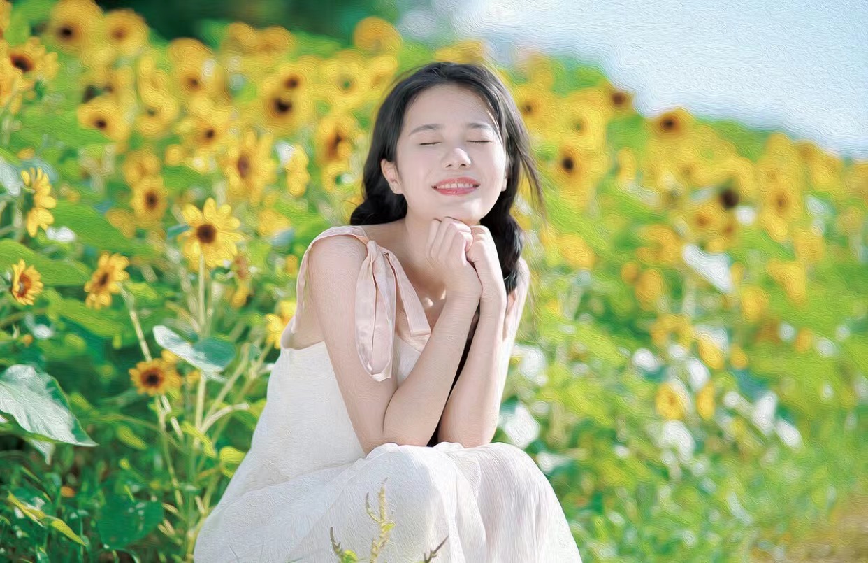 向日葵人像這樣拍，清新好看不單調(diào)，隨手一拍都很美