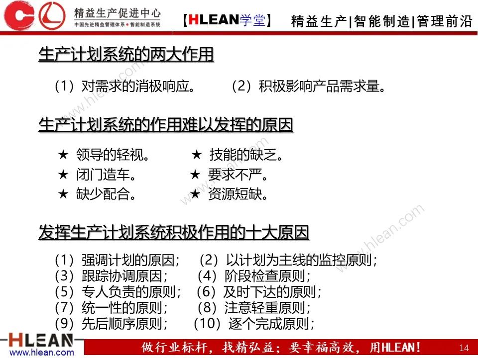 「精益学堂」生产计划与管理运筹（上篇）