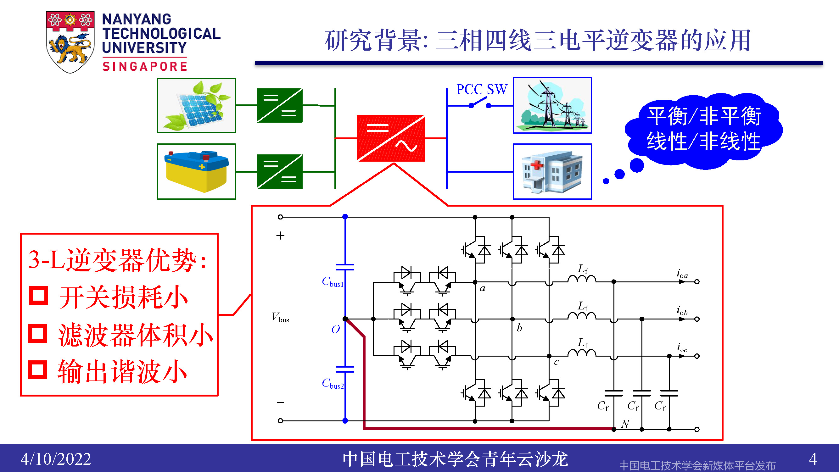 南洋理工張力：三電平逆變器的小型化、輕量化和無電解電容化技術(shù)