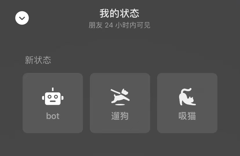 微信上线3个新状态：仅24小时可见
