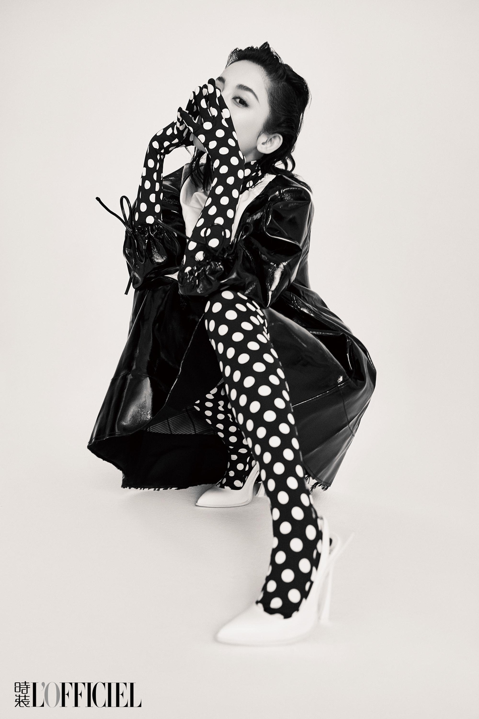 古力娜扎中性西装造型复古盐系湿发A气十足