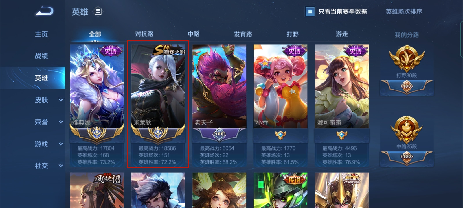 5个位置5位英雄，S26赛季想快速上分就选他们，保证不卡分