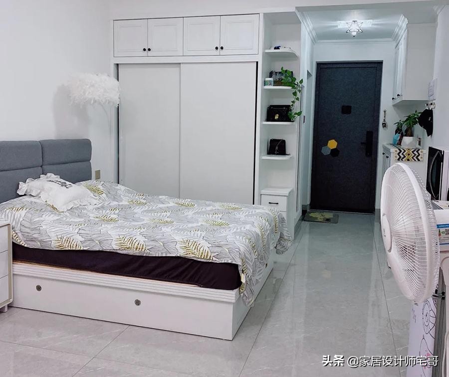 90后女孩37㎡小家火了，厨房在阳台，客厅与卧室共用，安全感爆棚