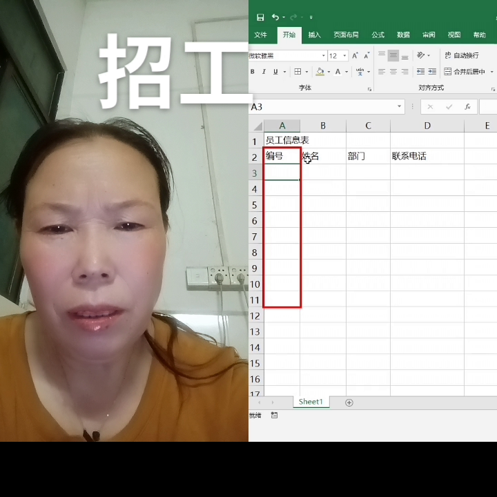 怎么制作员工信息表教程(制作一张员工信息表)